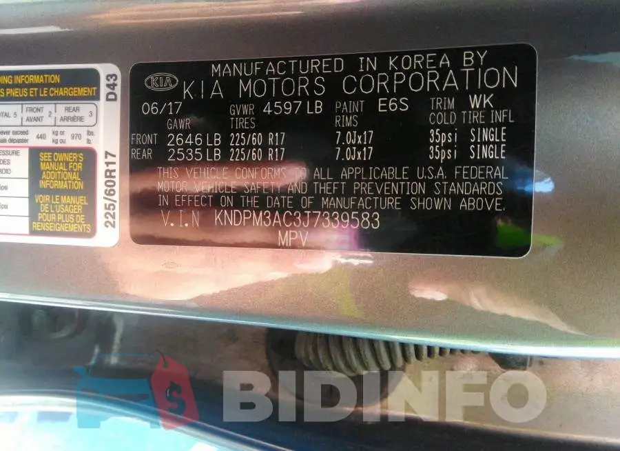 KNDPM3AC3J7339583 Photo# 9