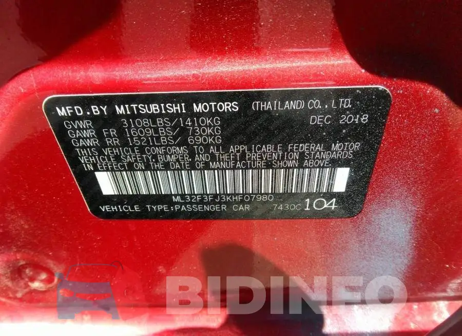 ML32F3FJ3KHF07980 Photo# 9