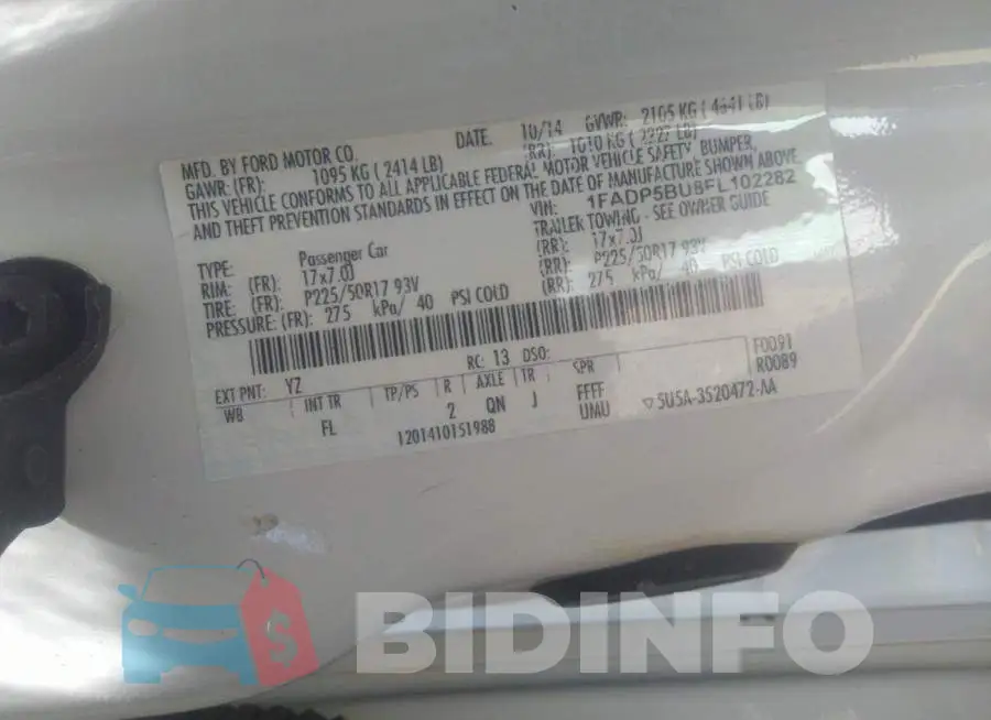 1FADP5BU8FL102282 Photo# 9
