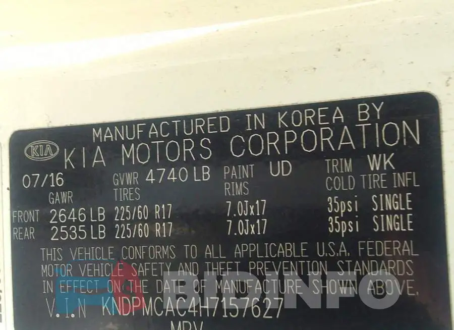 KNDPMCAC4H7157627 Photo# 9