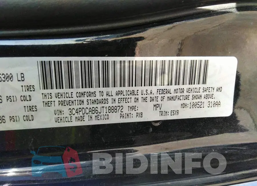 3C4PDCAB6JT188872 Photo# 9