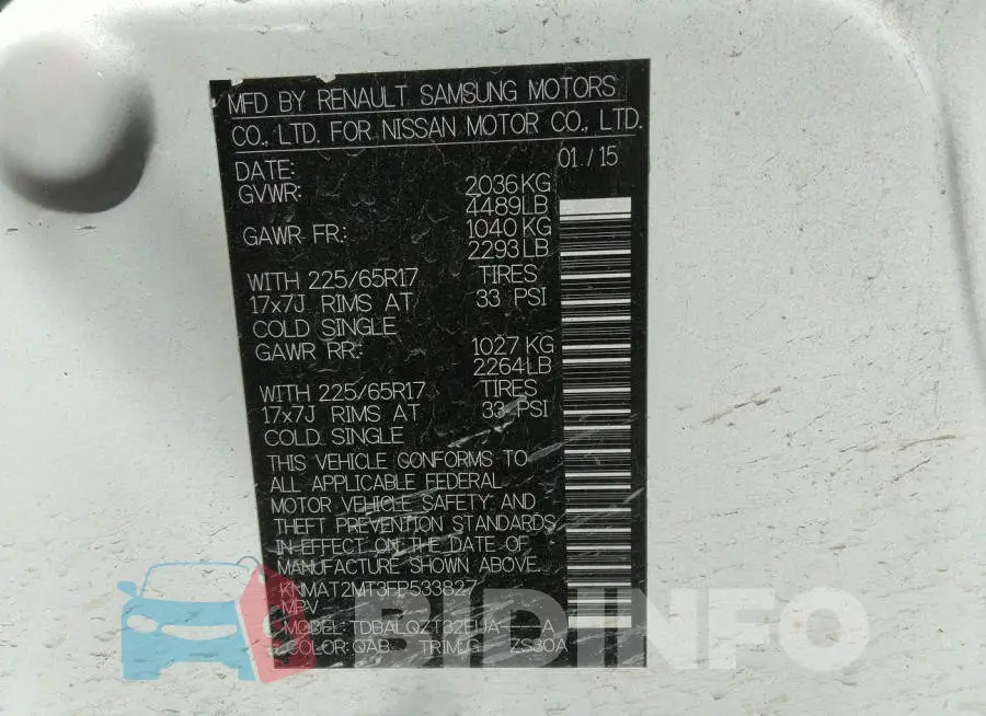 KNMAT2MT3FP533827 Photo# 9