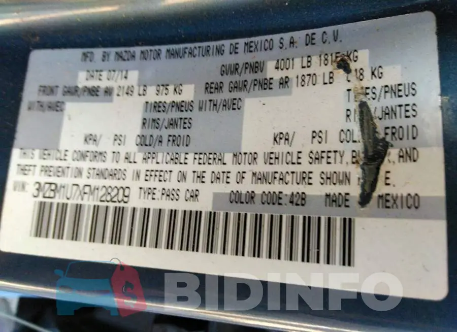 3MZBM1U7XFM128209 Photo# 9