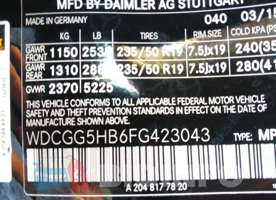 WDCGG5HB6FG423043 Photo# 9