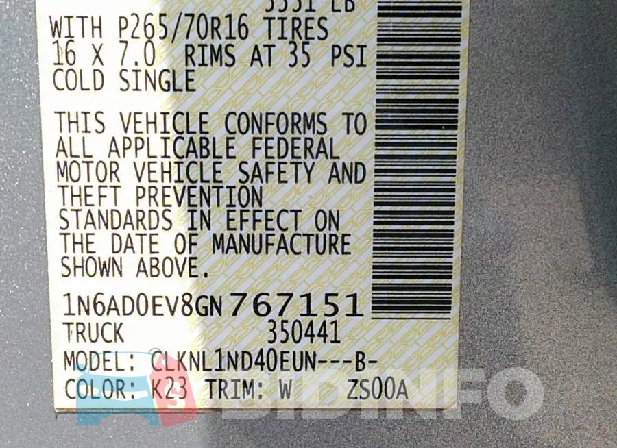 1N6AD0EV8GN767151 Photo# 9