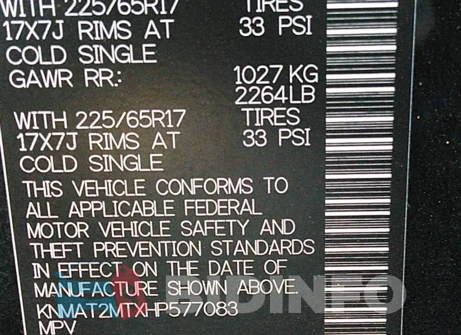 KNMAT2MTXHP577083 Photo# 9