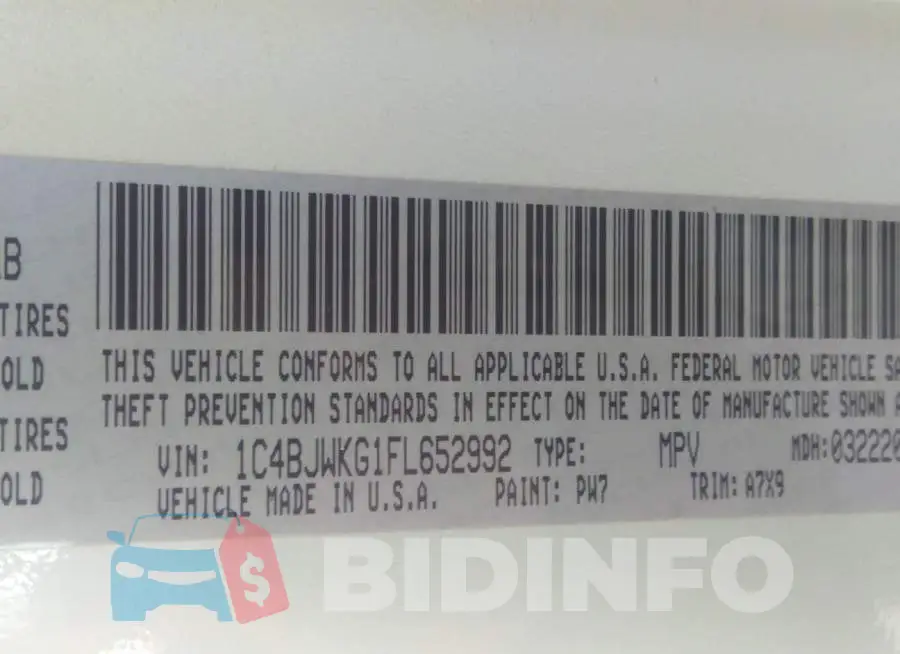 1C4BJWKG1FL652992 Photo# 9