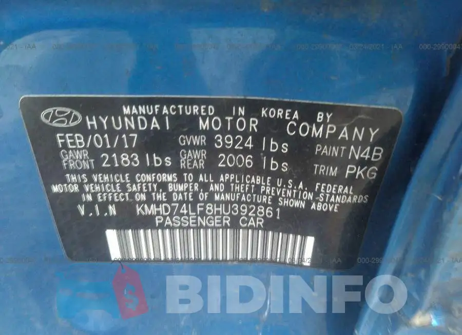 KMHD74LF8HU392861 Photo# 9