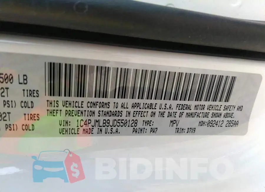 1C4PJMLB9JD550128 Photo# 9