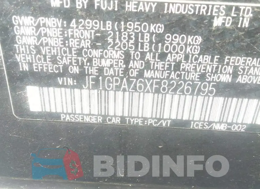 JF1GPAZ6XF8226795 Photo# 9