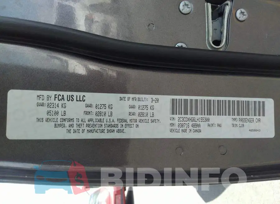 2C3CDXHG6LH155300 Photo# 9