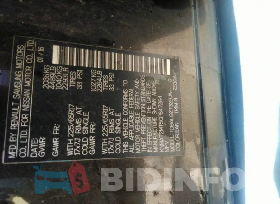 KNMAT2MT5GP647264 Photo# 9