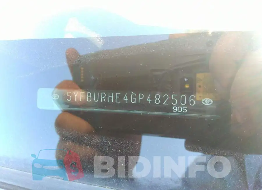 5YFBURHE4GP482506 Photo# 9