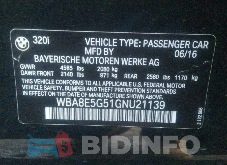 WBA8E5G51GNU21139 Photo# 9