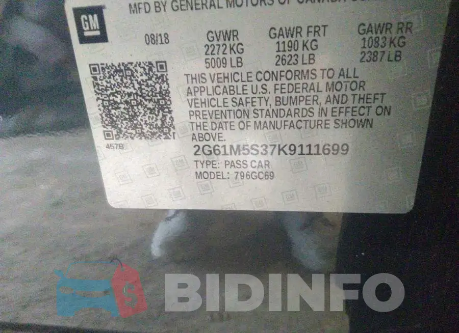 2G61M5S37K9111699 Photo# 9
