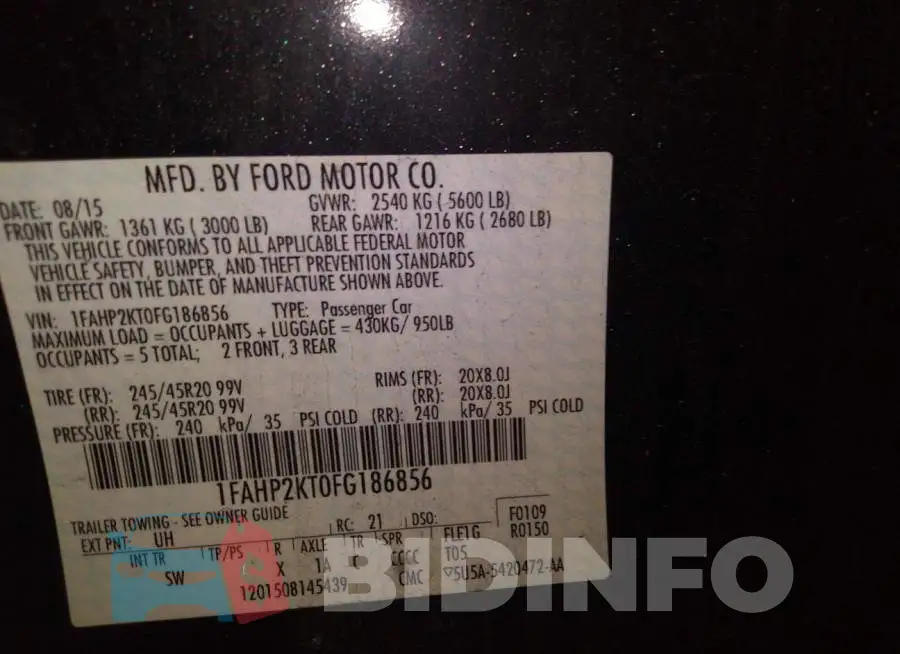 1FAHP2KT0FG186856 Photo# 9
