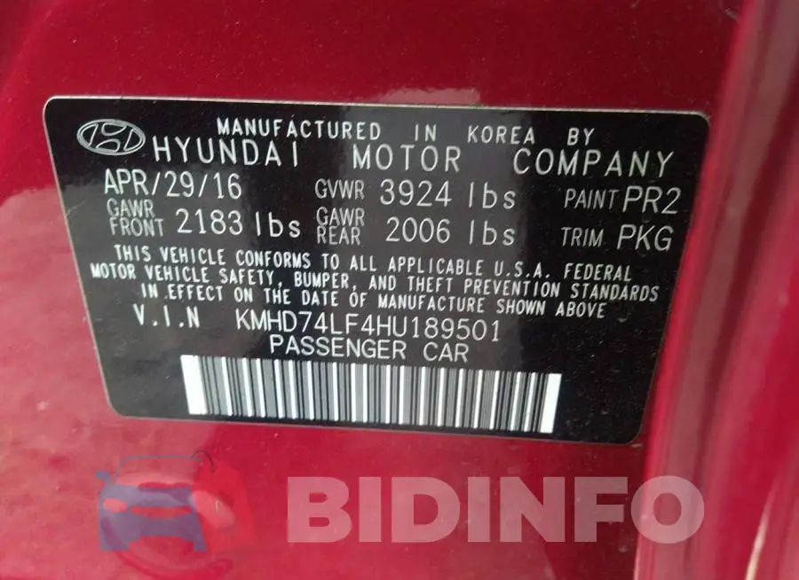KMHD74LF4HU189501 Photo# 9