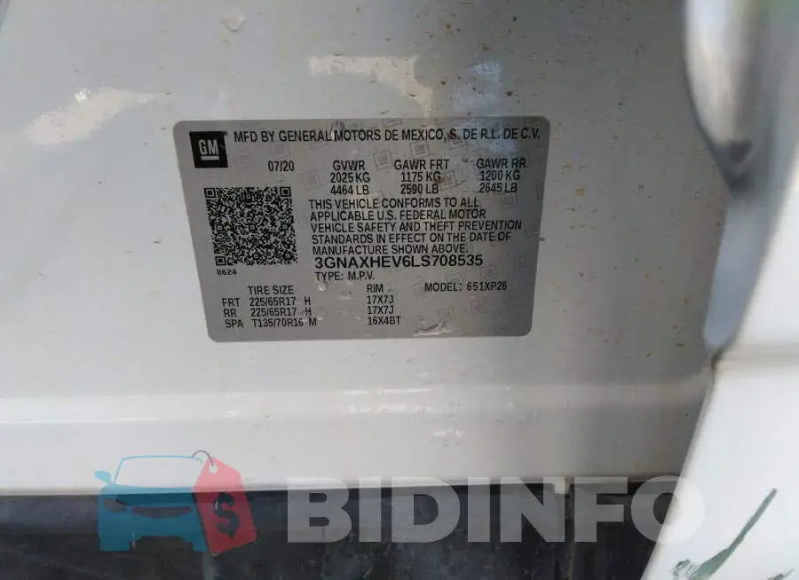 3GNAXHEV6LS708535 Photo# 9