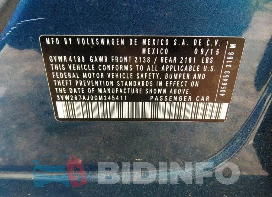 3VW267AJ0GM245411 Photo# 9