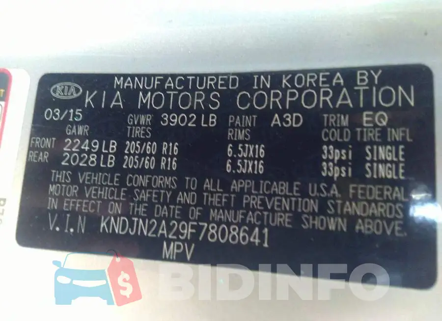 KNDJN2A29F7808641 Photo# 9