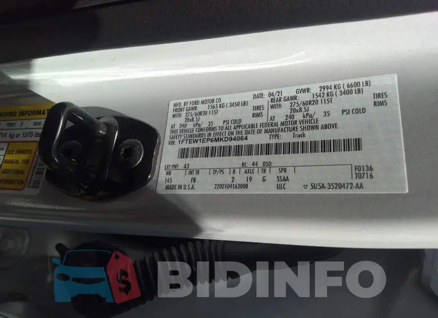 1FTEW1EP6MKD94064 Photo# 9