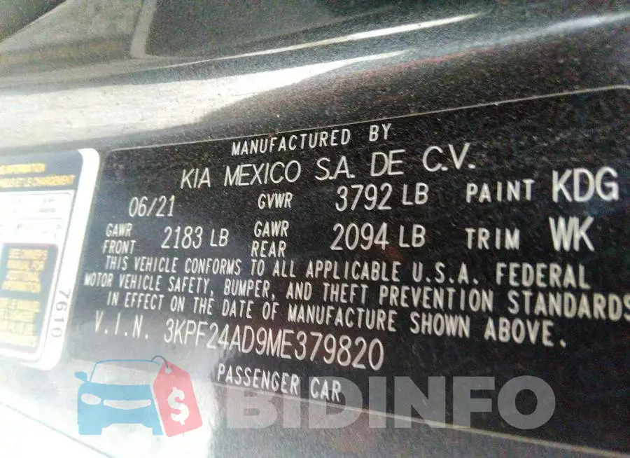 3KPF24AD9ME379820 Photo# 9