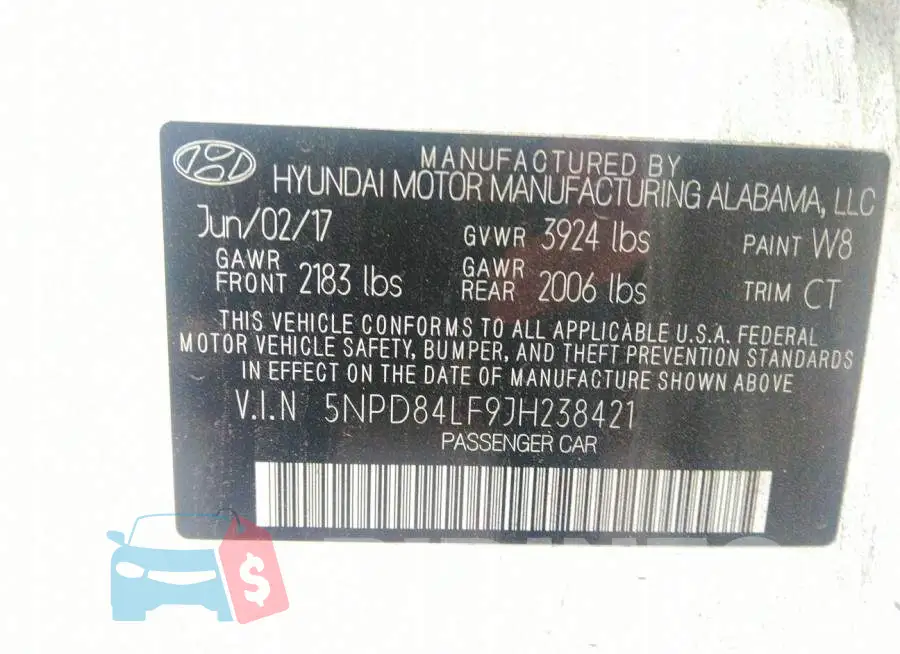 5NPD84LF9JH238421 Photo# 9