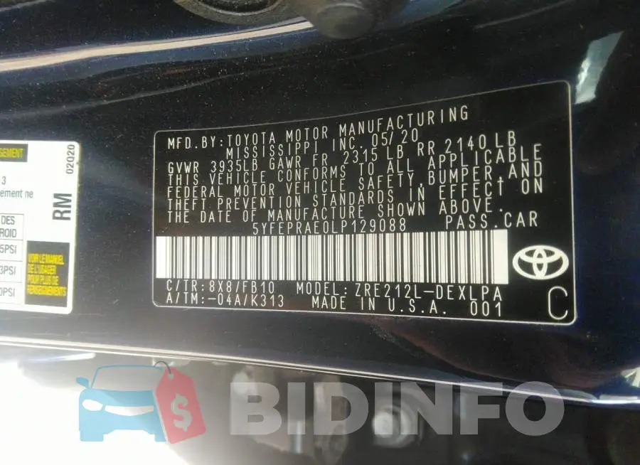 5YFEPRAE0LP129088 Photo# 9