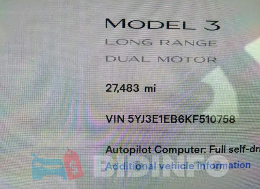 5YJ3E1EB6KF510758 Photo# 7
