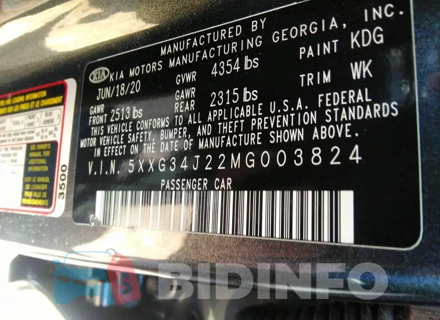 5XXG34J22MG003824 Photo# 9