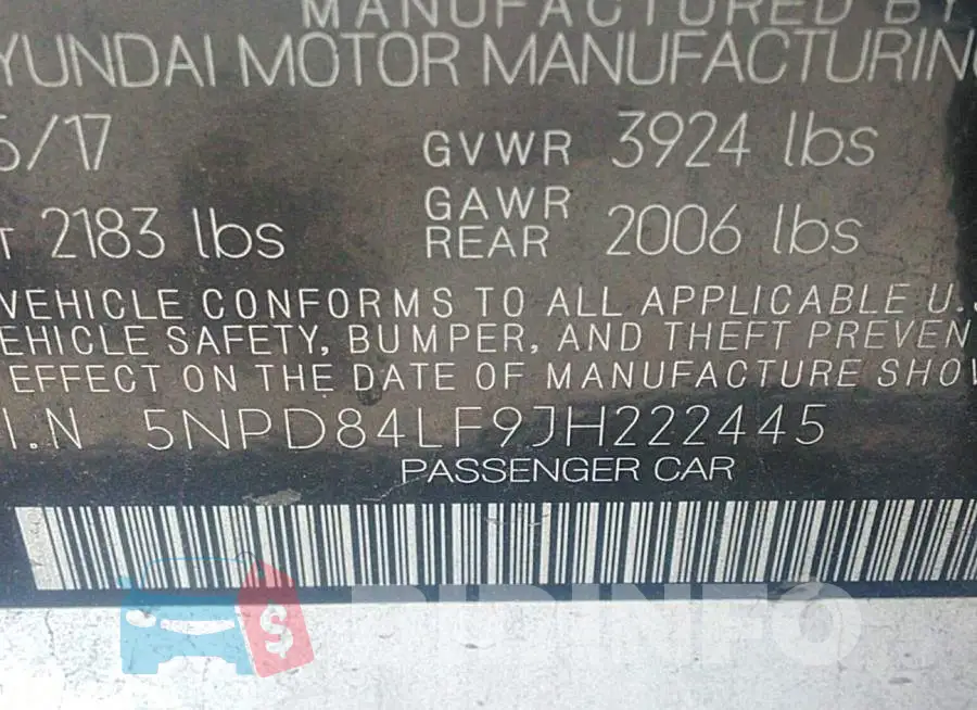 5NPD84LF9JH222445 Photo# 9