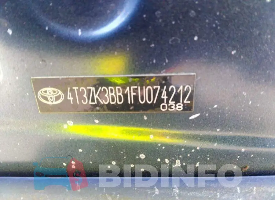 4T3ZK3BB1FU074212 Photo# 9