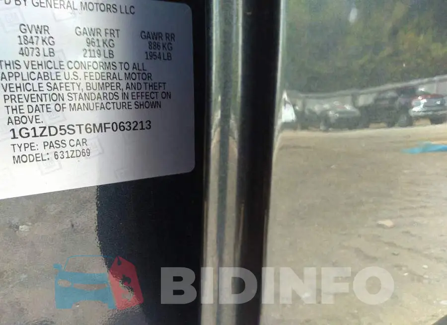 1G1ZD5ST6MF063213 Photo# 9
