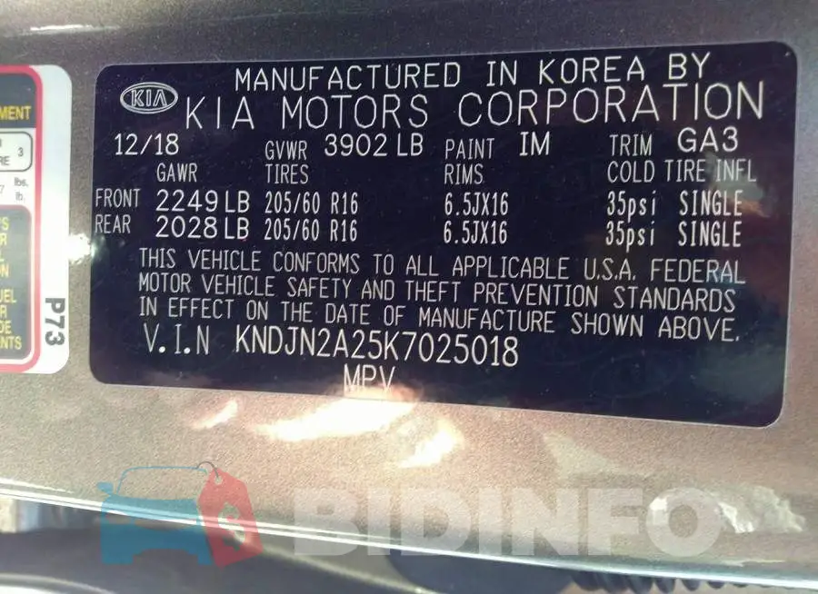 KNDJN2A25K7025018 Photo# 9