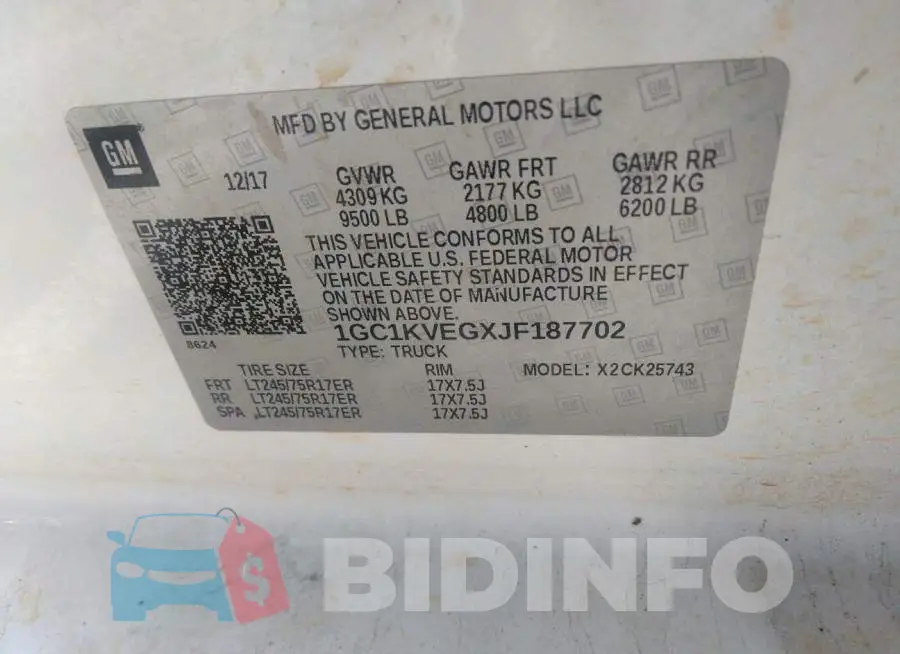 1GC1KVEGXJF187702 Photo# 9