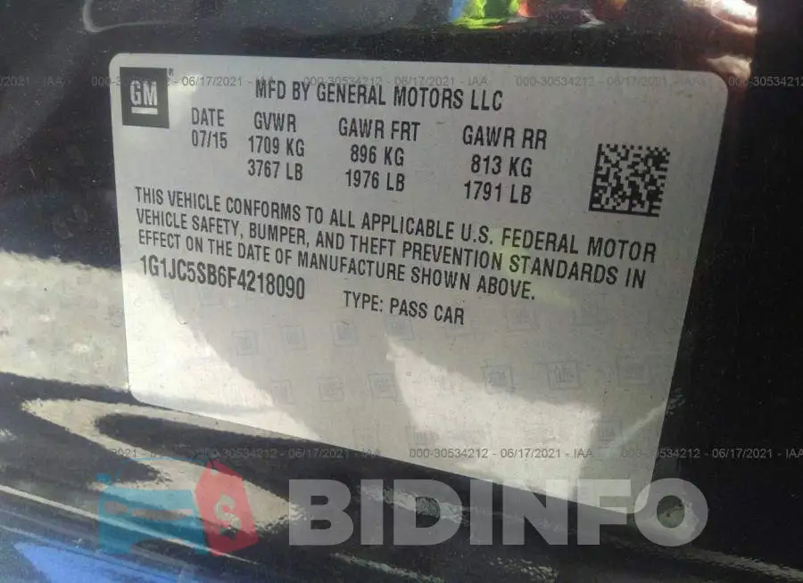 1G1JC5SB6F4218090 Photo# 9