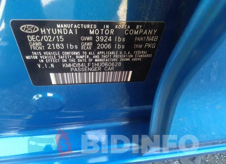 KMHD84LF1HU060628 Photo# 9