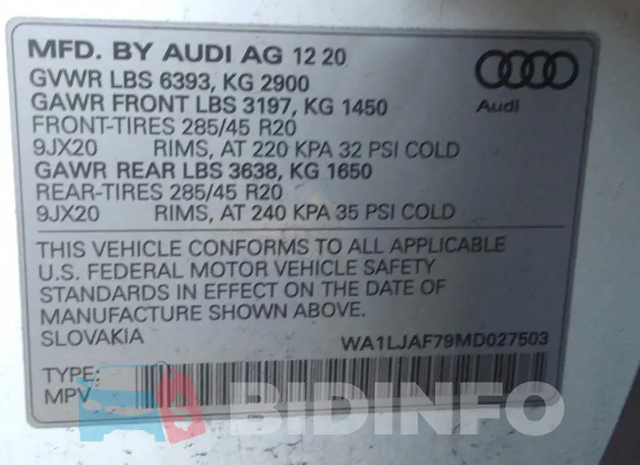 WA1LJAF79MD027503 Photo# 9