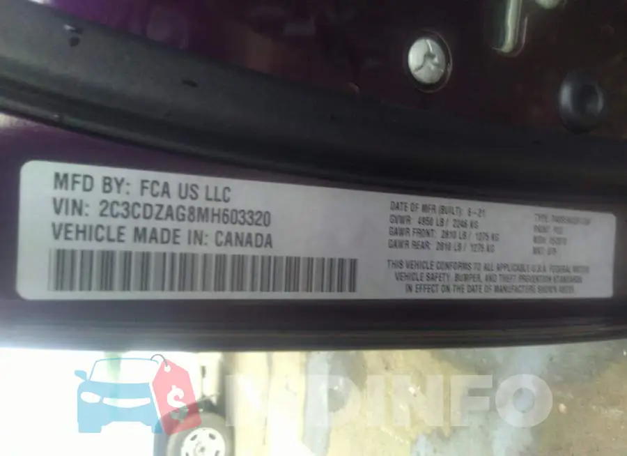 2C3CDZAG8MH603320 Photo# 9