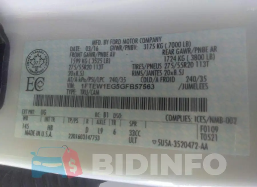 1FTEW1EG5GFB57563 Photo# 9
