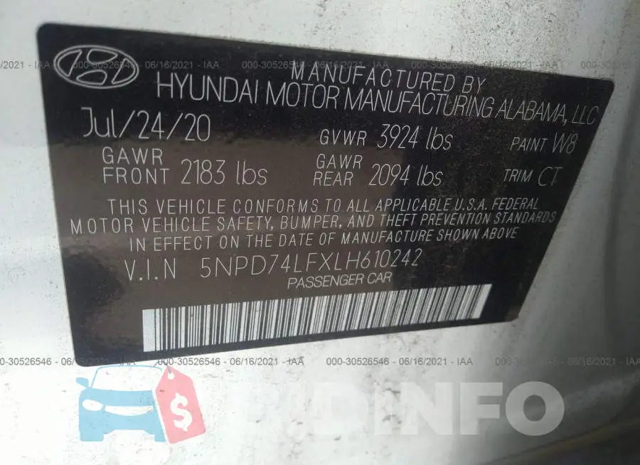 5NPD74LFXLH610242 Photo# 9