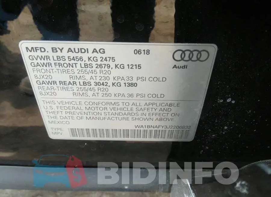 WA1BNAFY3J2206832 Photo# 9