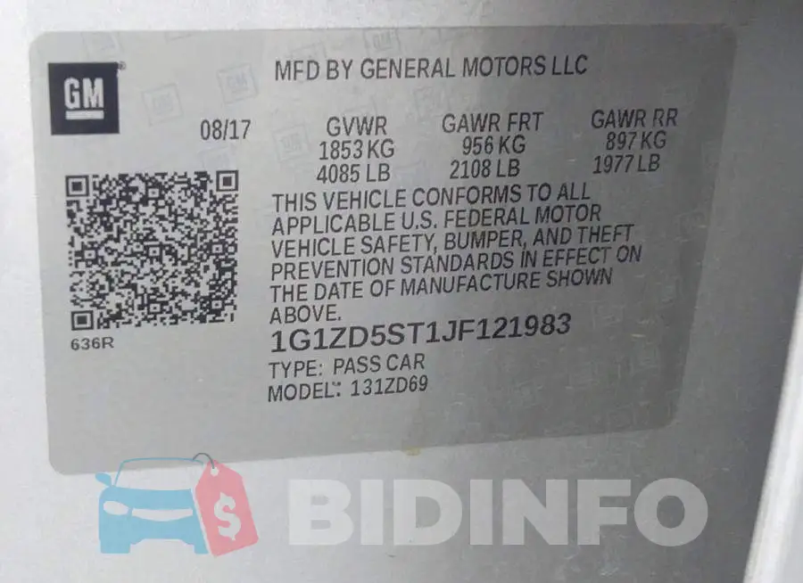 1G1ZD5ST1JF121983 Photo# 9