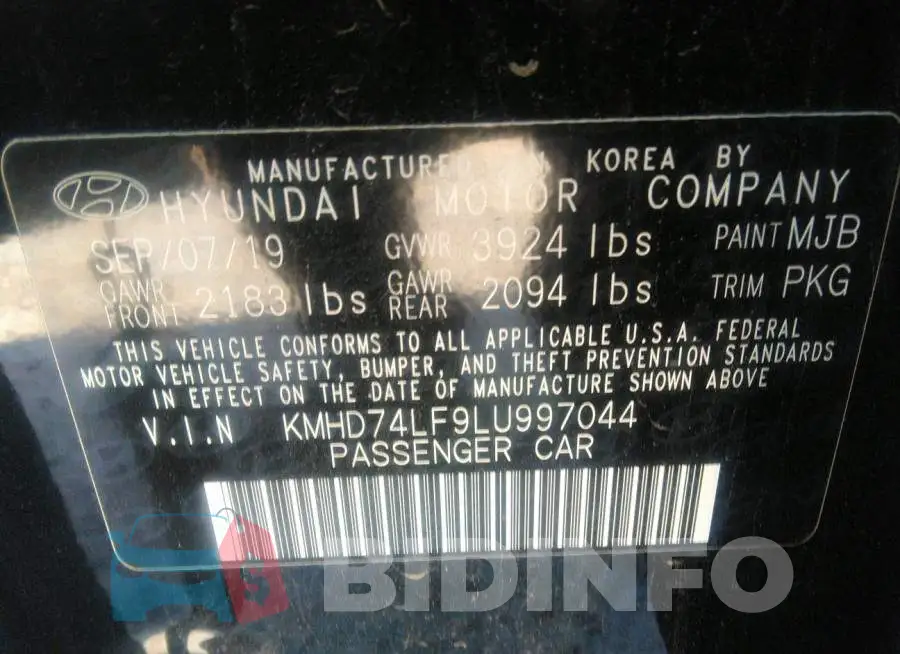 KMHD74LF9LU997044 Photo# 9