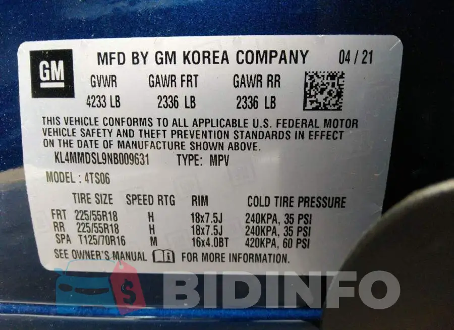 KL4MMDSL9NB009631 Photo# 9