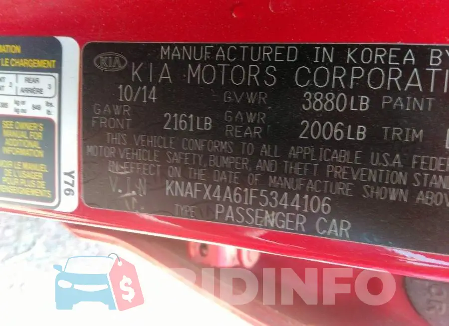 KNAFX4A61F5344106 Photo# 9