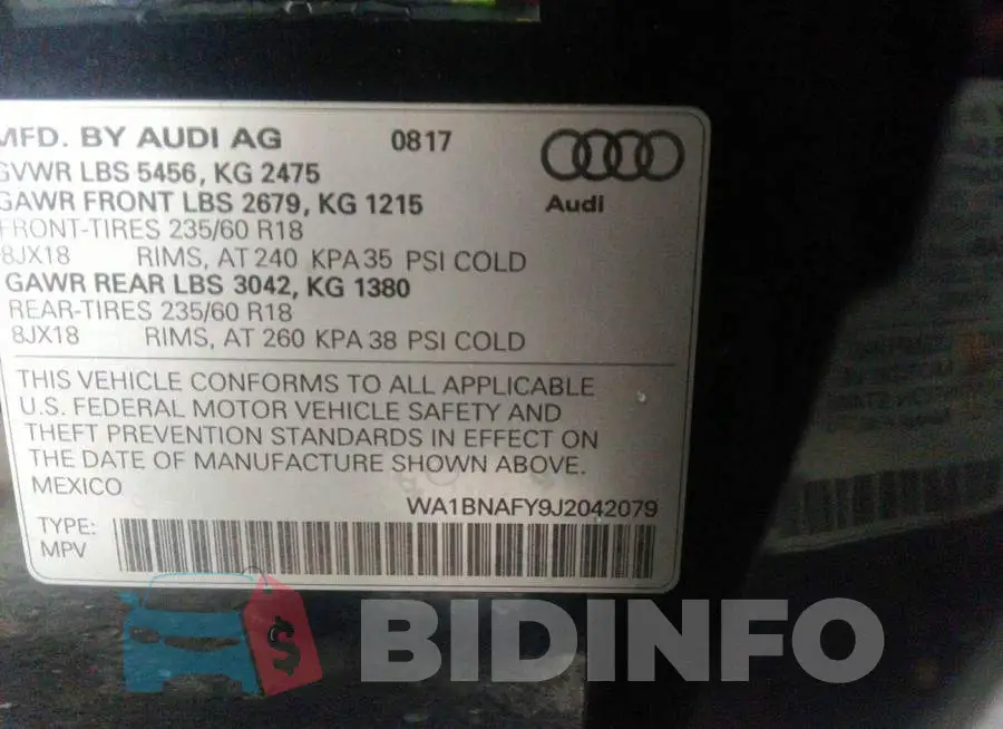 WA1BNAFY9J2042079 Photo# 9