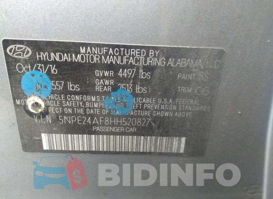 5NPE24AF8HH520827 Photo# 9