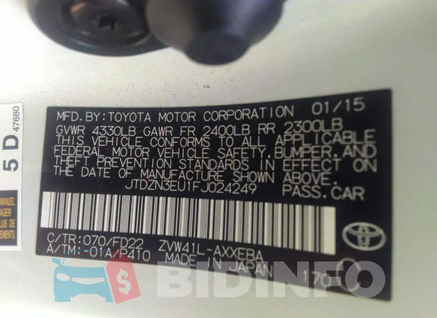 JTDZN3EU1FJ024249 Photo# 9