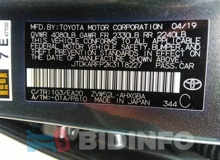 JTDKARFP2K3118227 Photo# 9